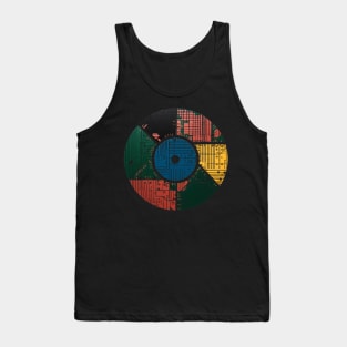 Spinning Record - geometric Abstract - mixed media collage art Tank Top